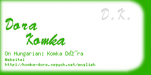 dora komka business card